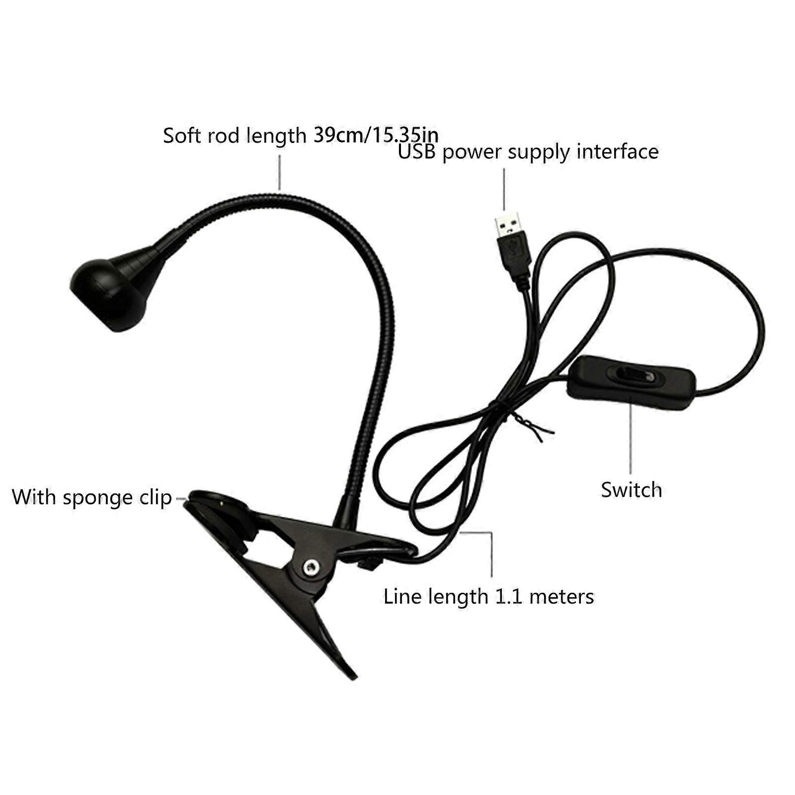 Black Light with Clamp, Wavelength 395nm Bendable UV Light with Clip Durable Flexible LED Glue Curing Lamp Easy Use Gift
