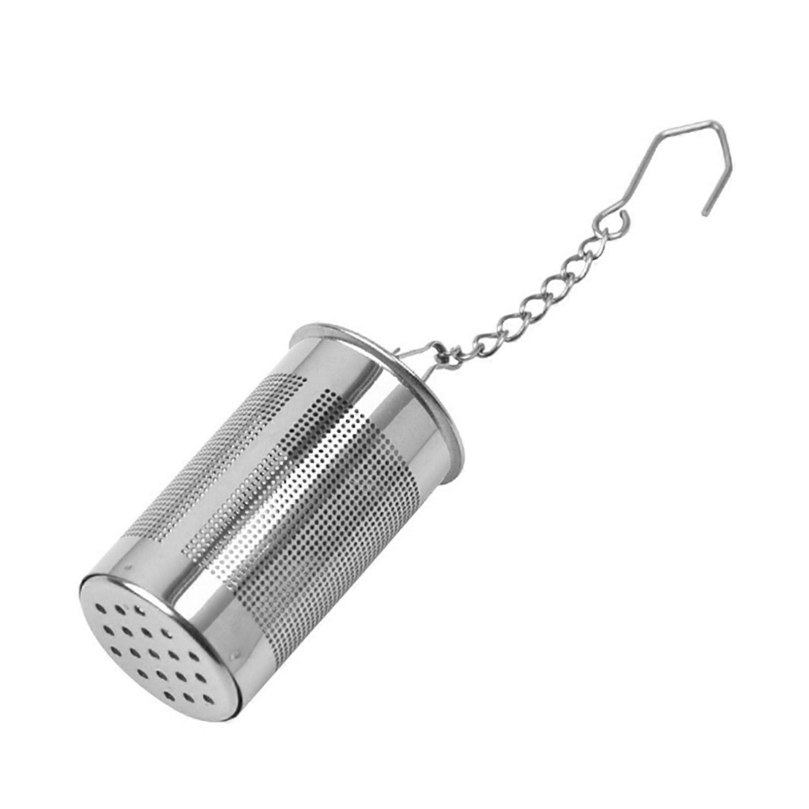 Tea Infuser Strainer Stainless Steel Cylindrical Loose Leaf Spice Filter Tool