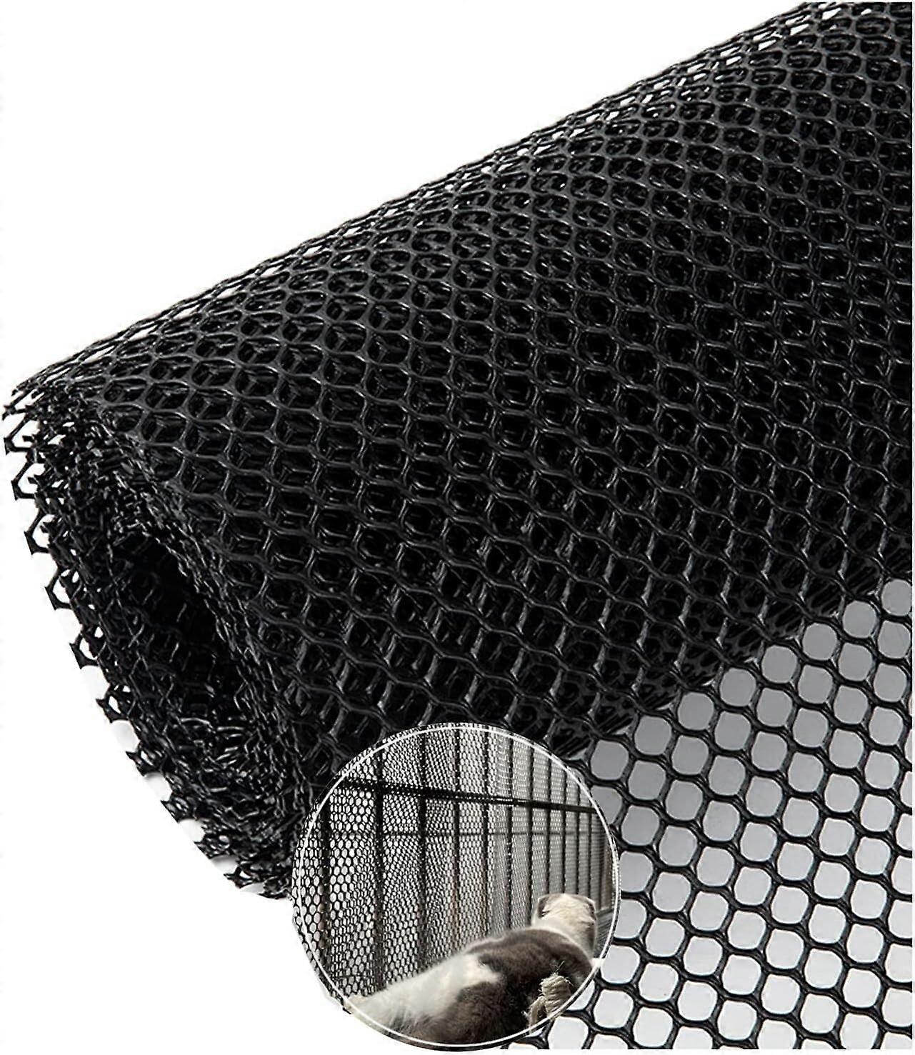 Plastic Garden Fence Net,, Protects Plant, Poultry Net (0.5mx5m Black)