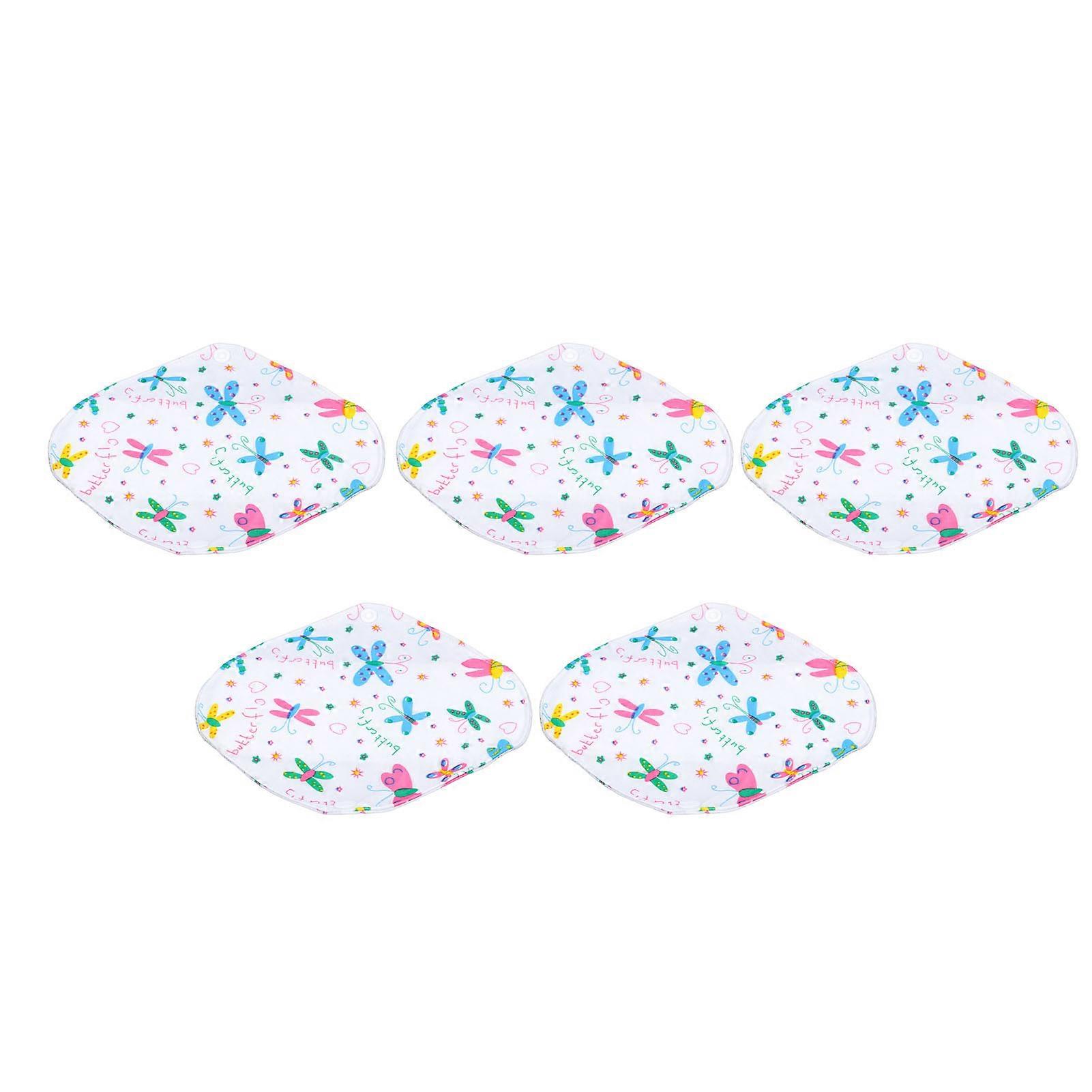 5 Pcs Reusable Menstrual Pads Washable Water Proof Comfortable Breathable Bamboo Charcoal Sanitary Napkins