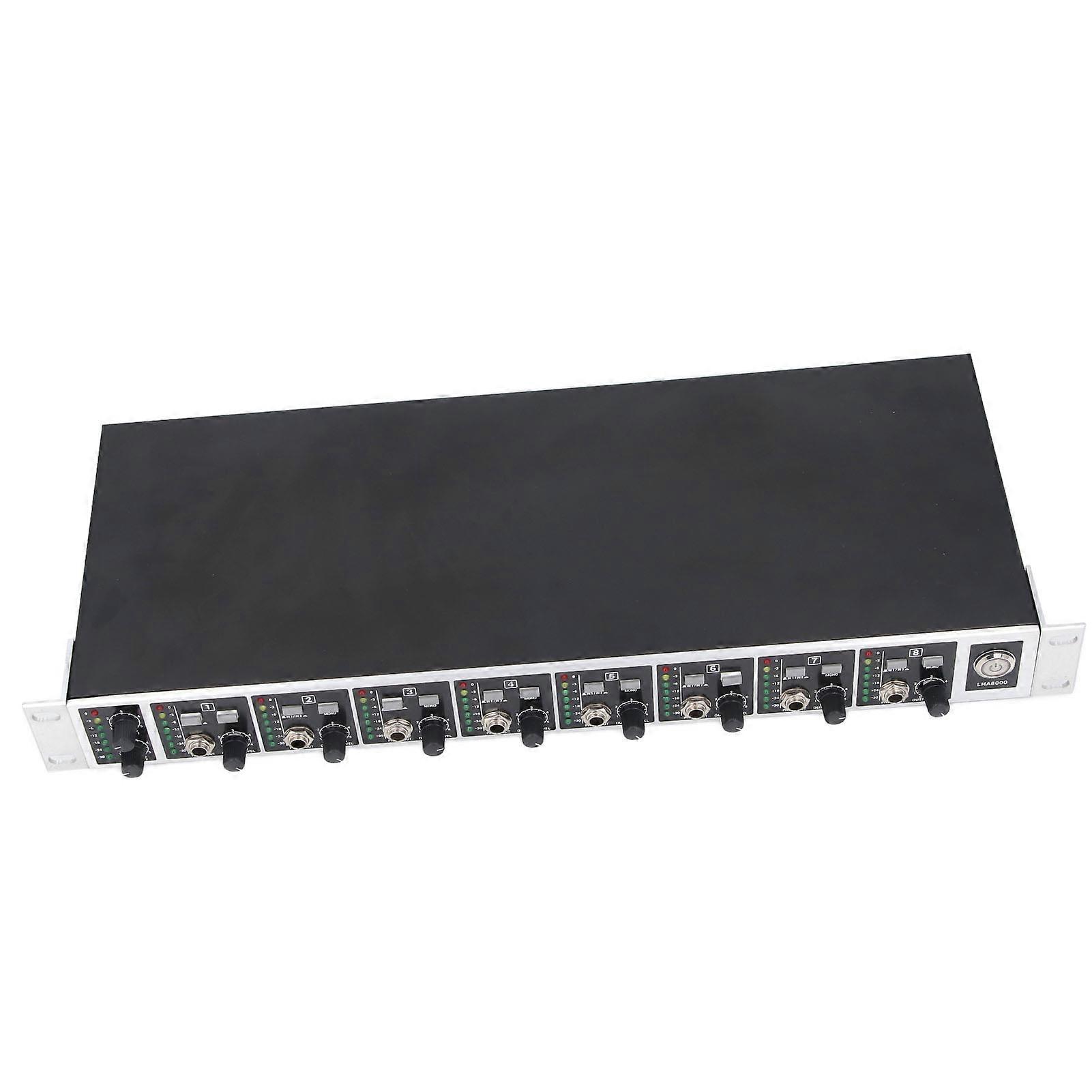 Headphone Power Amplifier 8 Channel Earphone Splitter Professional Distributor for Studio and Stage Use EU Plug