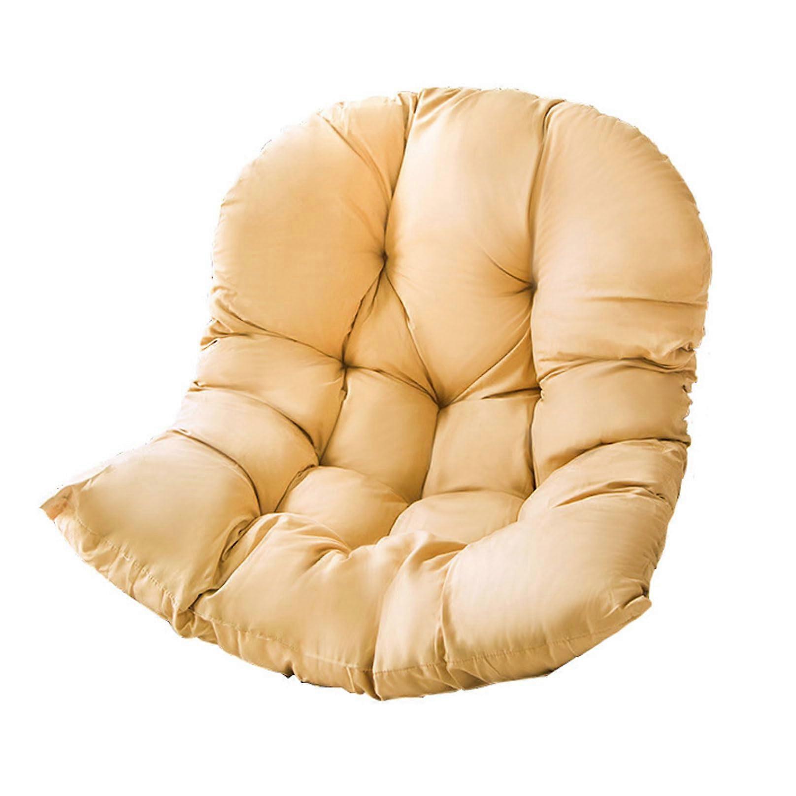 Hanging Chair Cushion Replacement Cushion for Hanging Basket Chair Hanging Swing Independent Design of Headrest Beige
