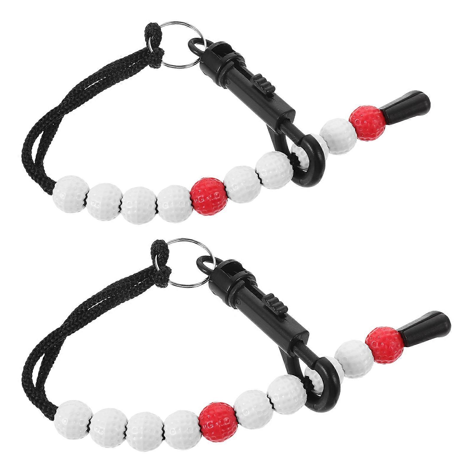 Golf Scoring Bead Counter Tool Durable Lightweight Wrist Attachment for Tracking Scores, 2pcs Set for Golf Enthusiasts