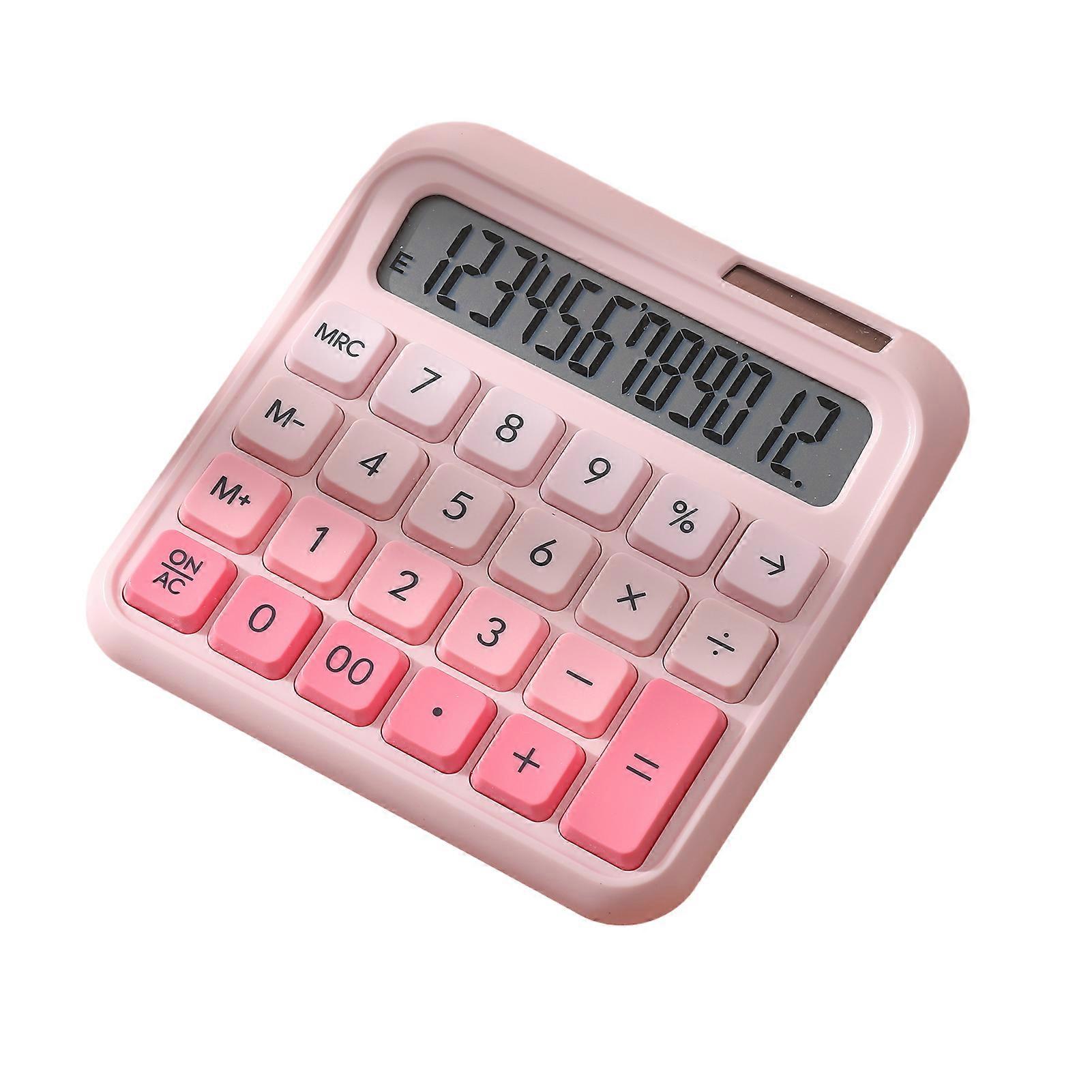 Desktop Calculator 12 Digit Large and LCD Display Big Button Calculators Solar Power and Battery Operated Suitable for Office School Home for Kids St