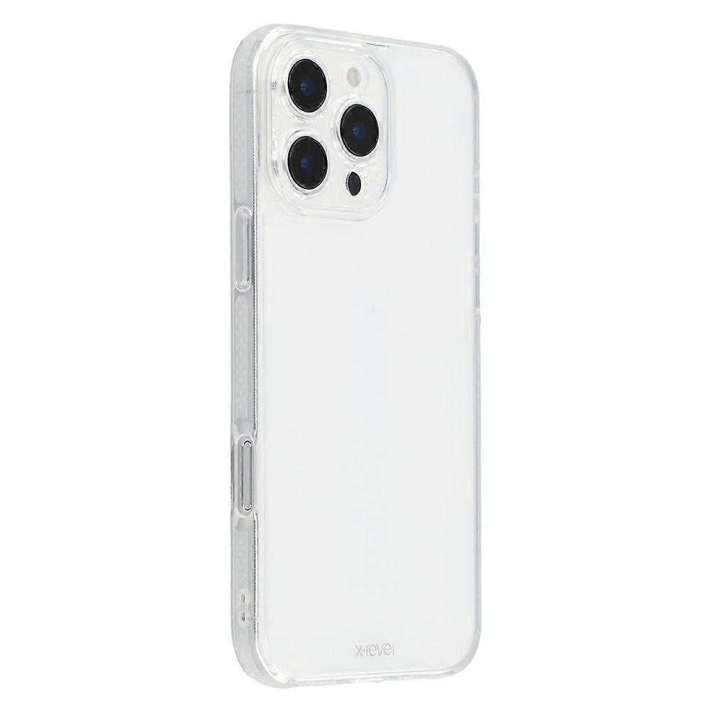 X-LEVEL Compatible For iPhone 16 Pro Max Case PC + TPU Translucent Phone Back Cover