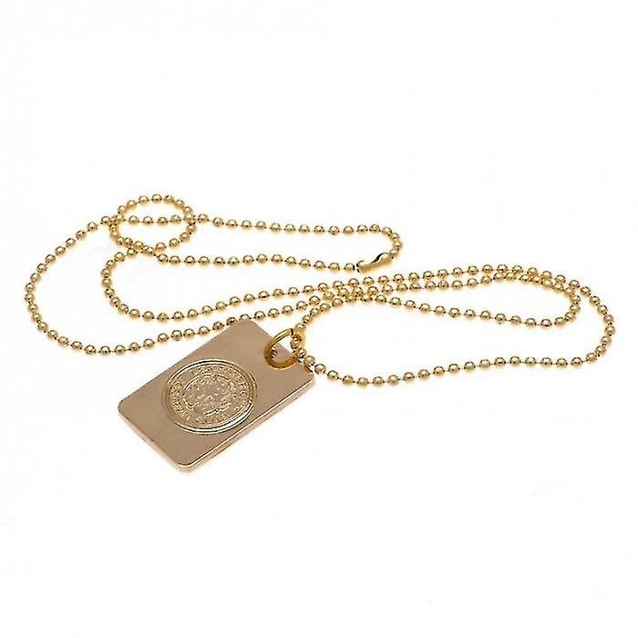 Leicester City FC Gold Plated Dog Tag And Chain