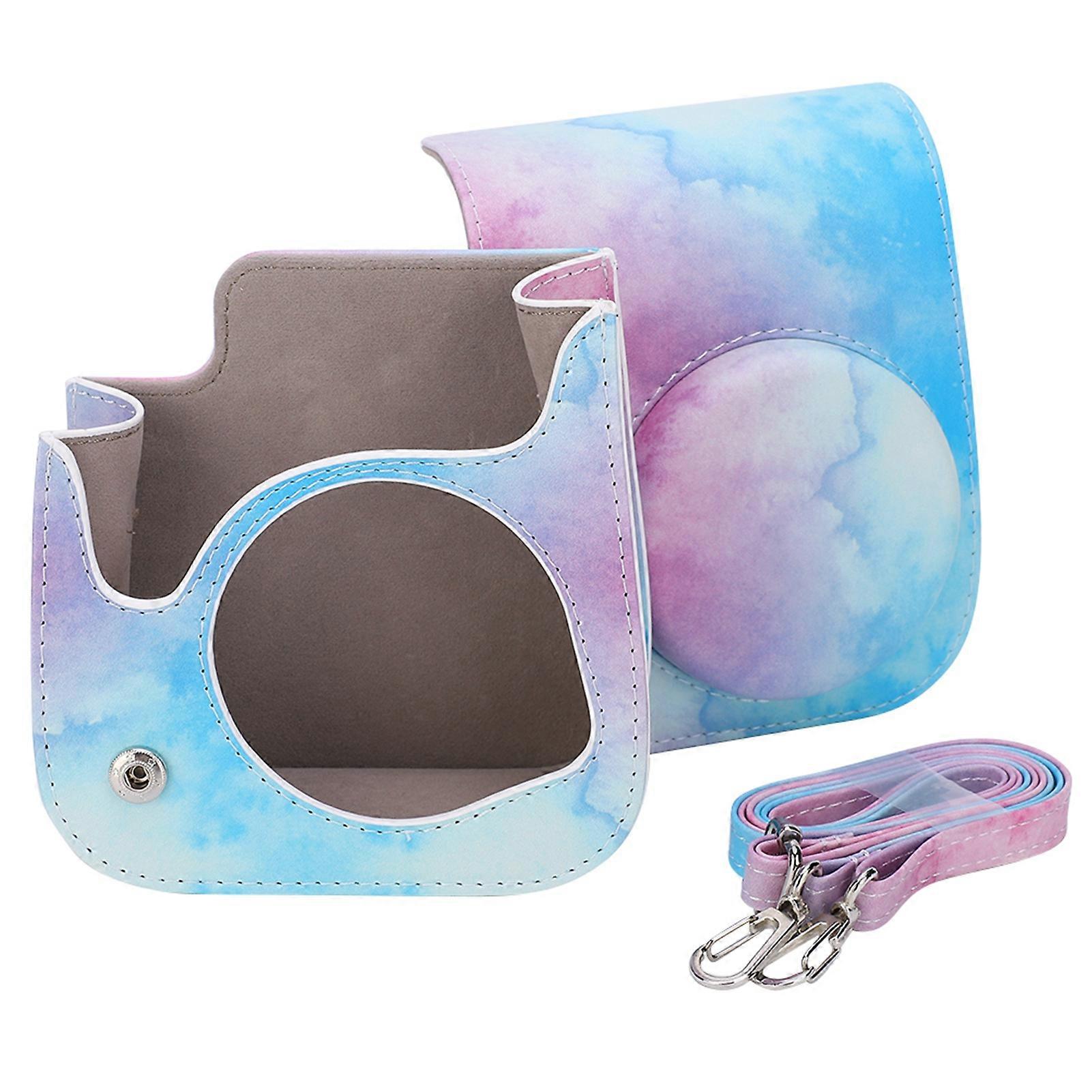 Vintage PU Leather Camera Bag with Adjustable Strap and Detachable Cover - Protective Case