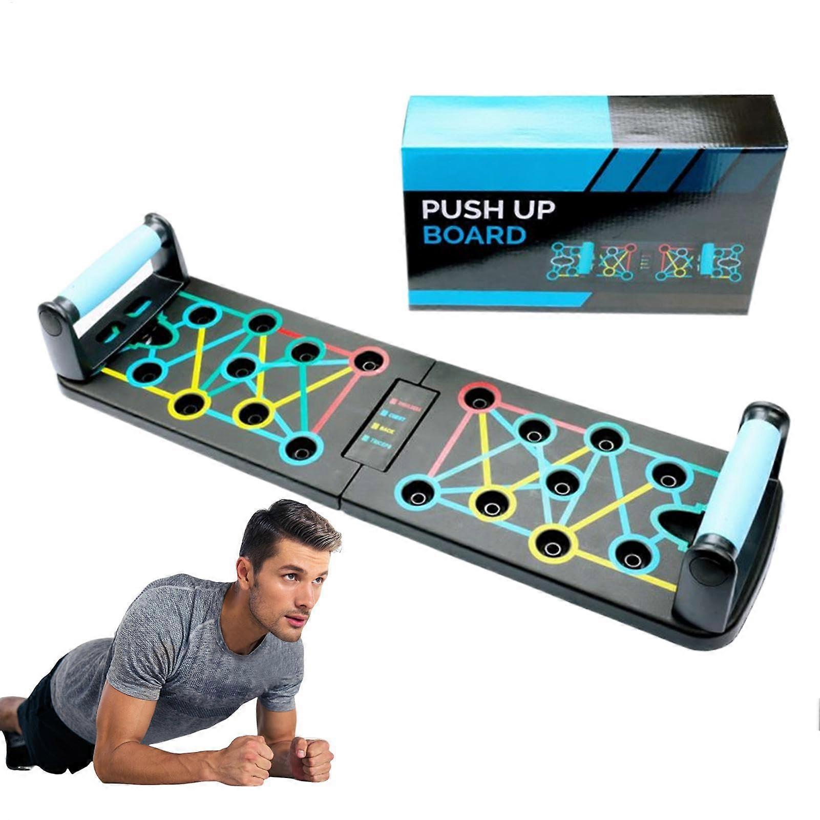 Push-Up Board, Foldable Push-Up Stand System, Multifunctional Fitness Equipment for Targeted Strength Training Workouts for Men and Women