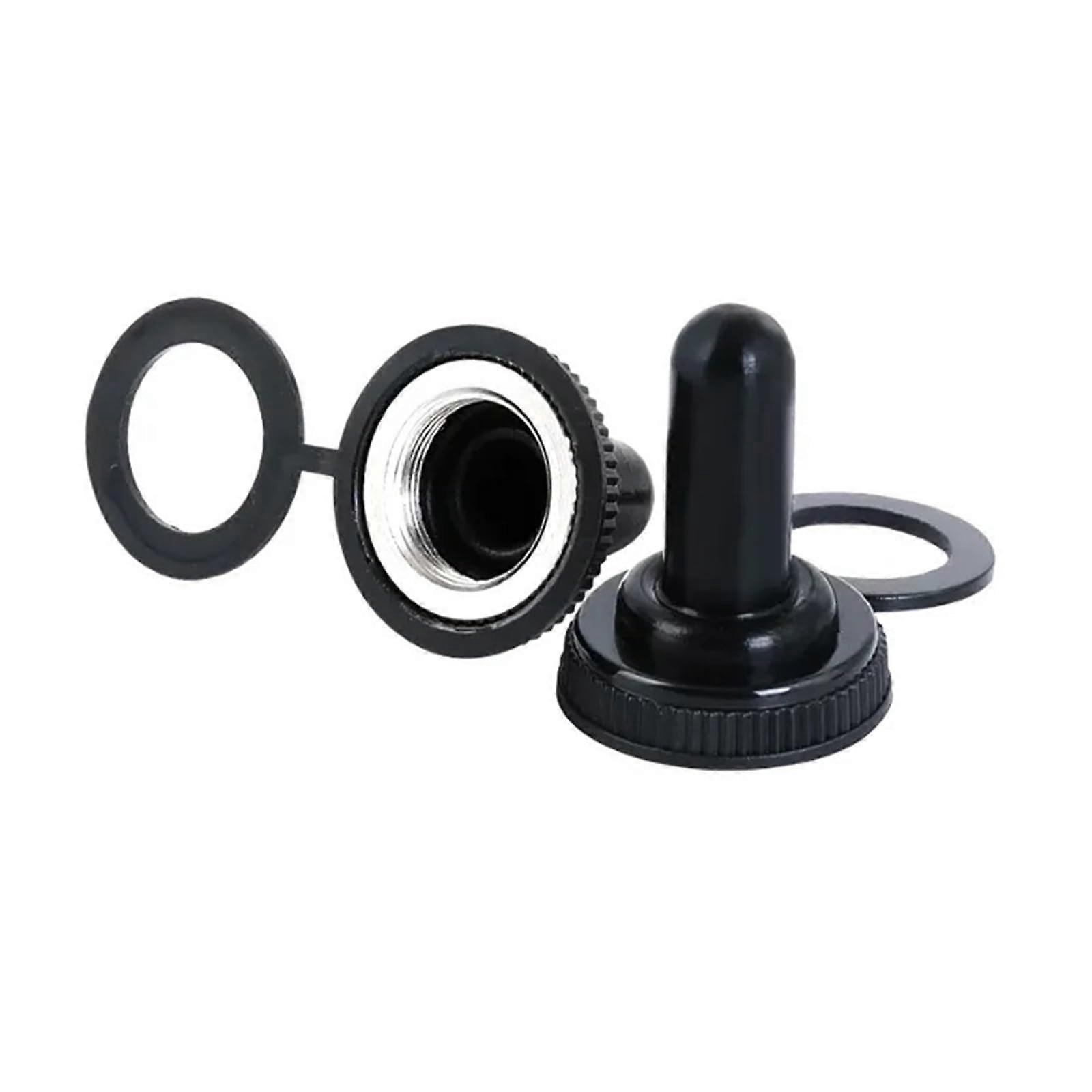 Toggle Switch Rubber Boot For 12mm 5Pcs Black Tarpaulin Cap Cover