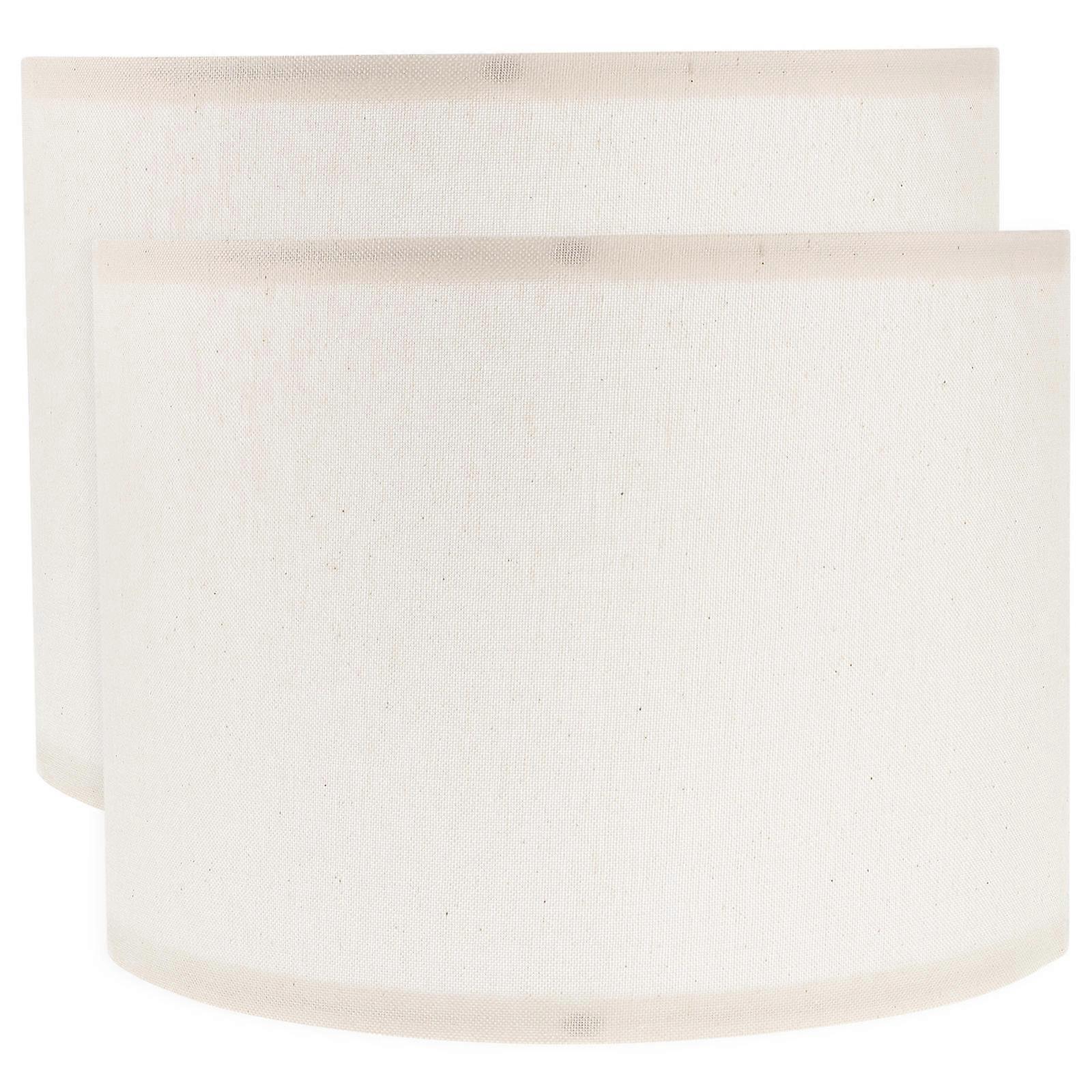 2pcs Simple Fabric Lamp Shades for Table Lamps – Durable Replacement for Bedroom, Living Room, or Kitchen – Easy Installation, Warm Lighting Effect