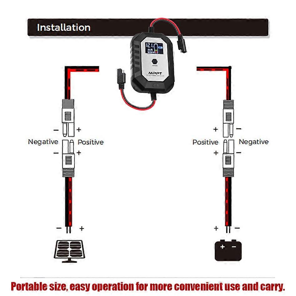 LCD Display 10A Solar Controller Portable Solar Panel Battery Regulator 12Volt Battery Solar Recharger Controller