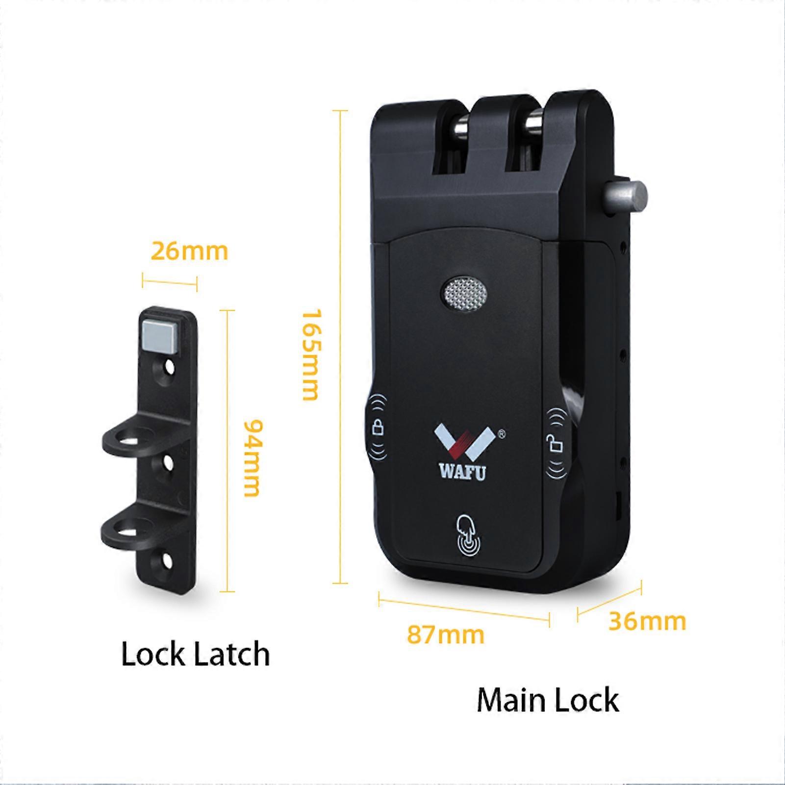 WAFU Smart Lock Electronic Keyless Door Lock Wireless Invisible Keyless Electronic Lock Remote Control Touch Locked Unlock