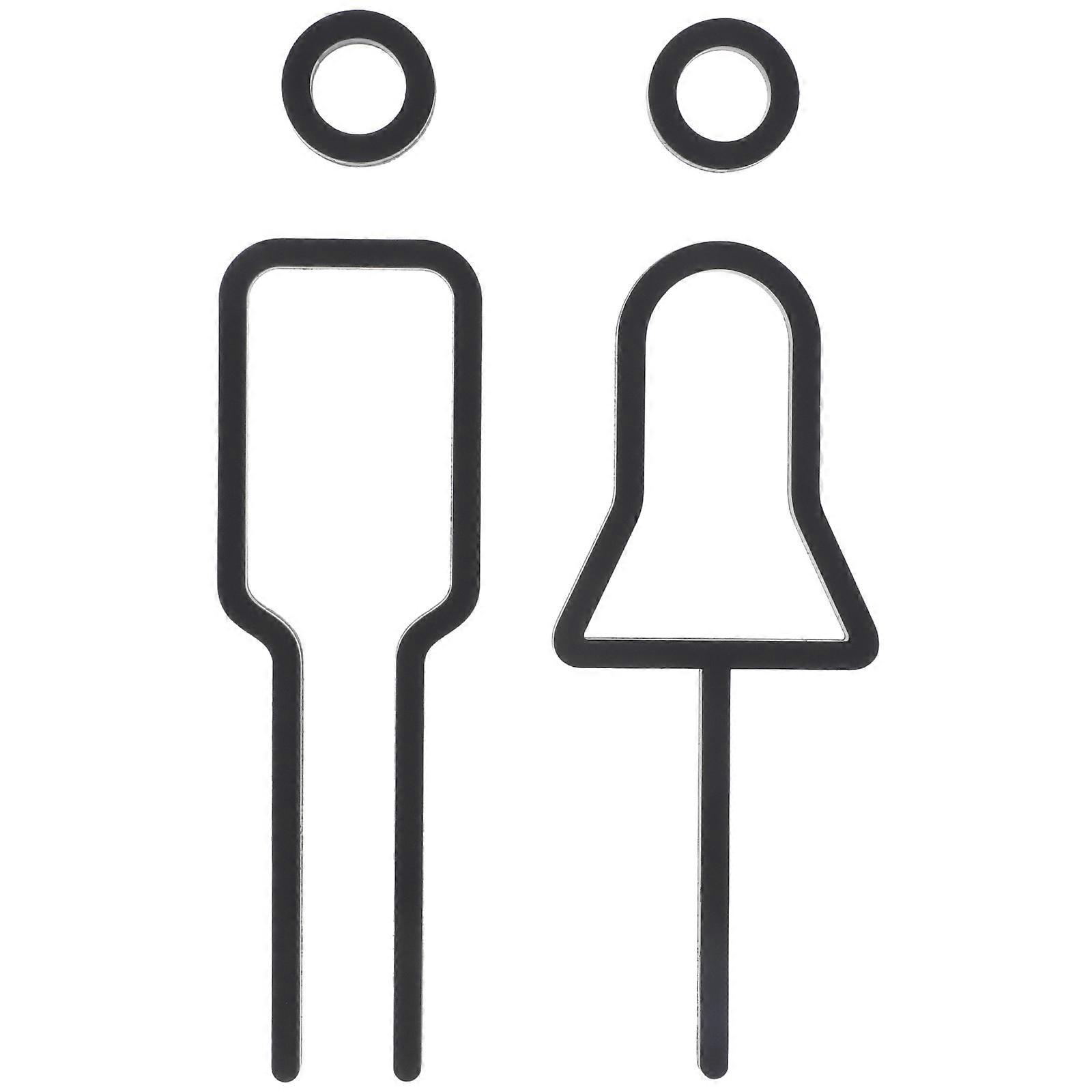 Acrylic Bathroom Sign Set for Men and Women – Stylish Restroom Signage with Easy Peel and Stick Installation for Offices and Public Restrooms