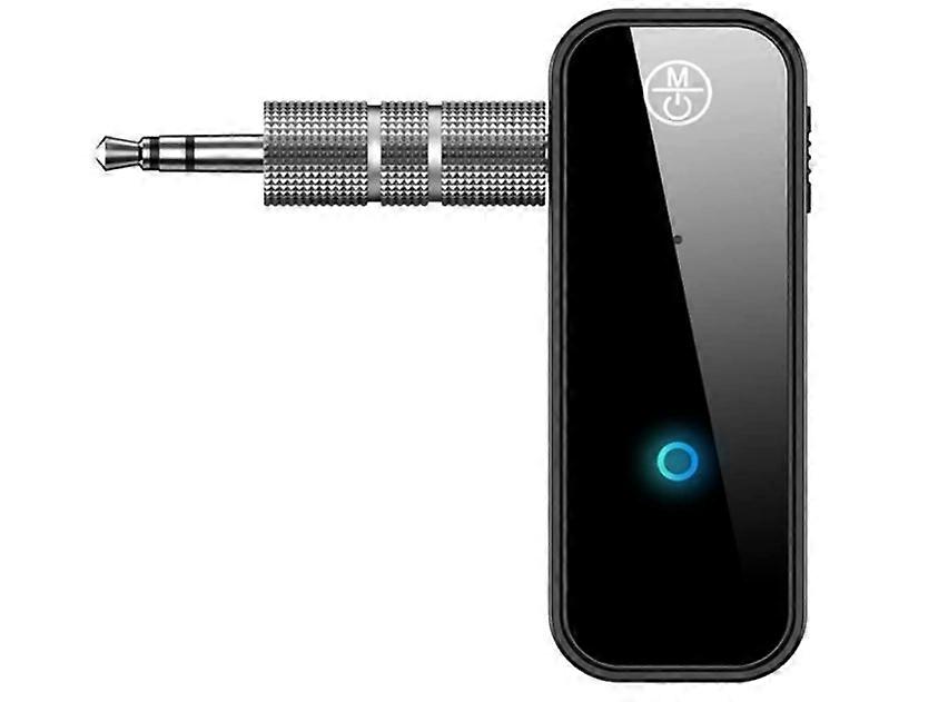Bluetooth 5.0 Audio Adapter 3.5mm AUX Car Bluetooth Transmitter Receiver, Mini Wireless Bluetooth Audio Adapter(Black)