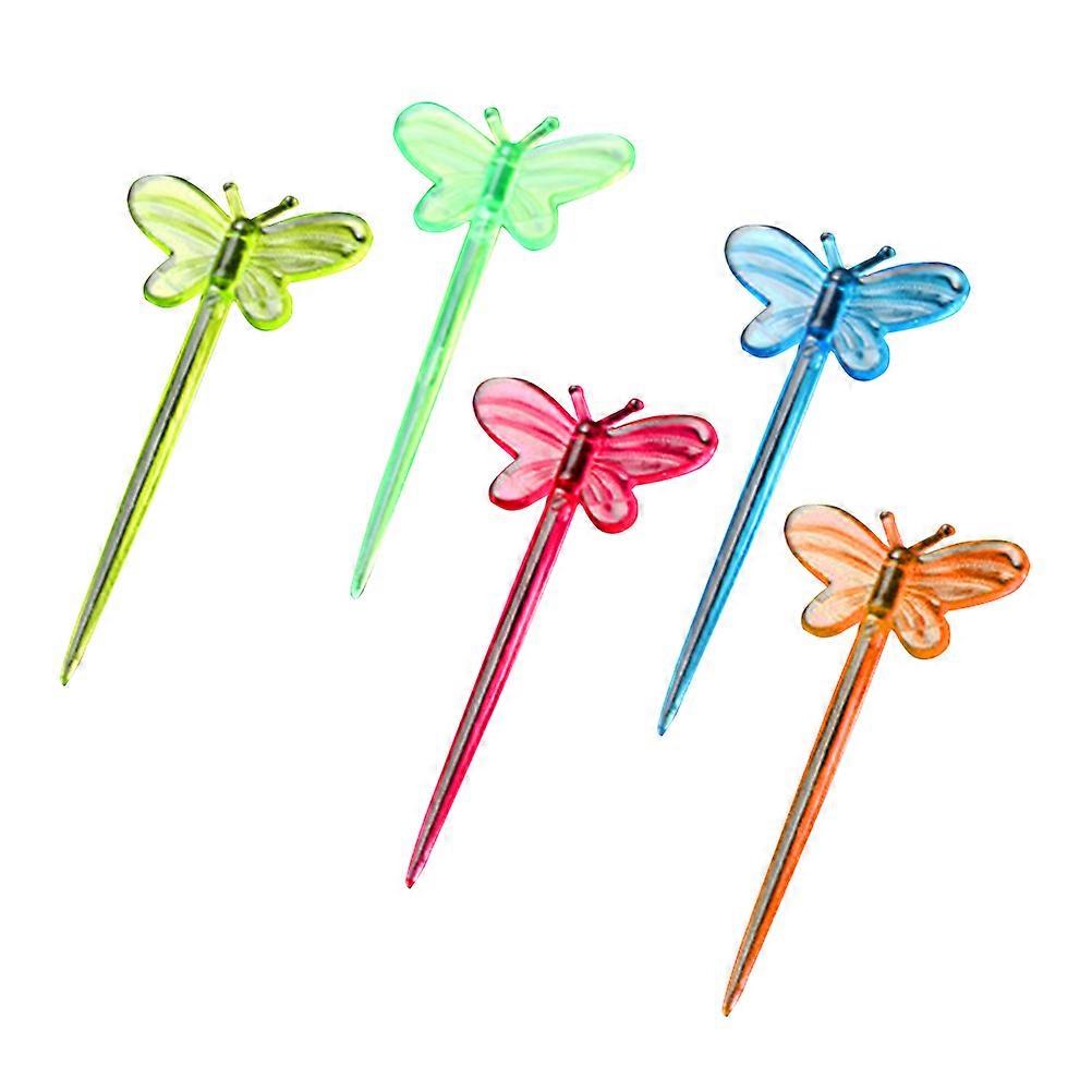 Cocktail Sticks Party Supplies Picks Shape Fruit Toothpicks Assorted Color Long Handle 7.8x3.5x1 Cm 200Pcs
