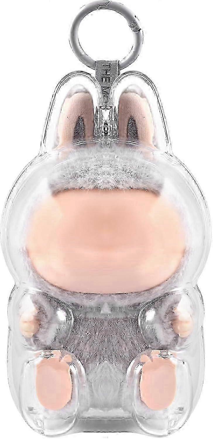 Protective Case for LABUBU Clear Figure Display Case for Sitting LABUBUhks-M