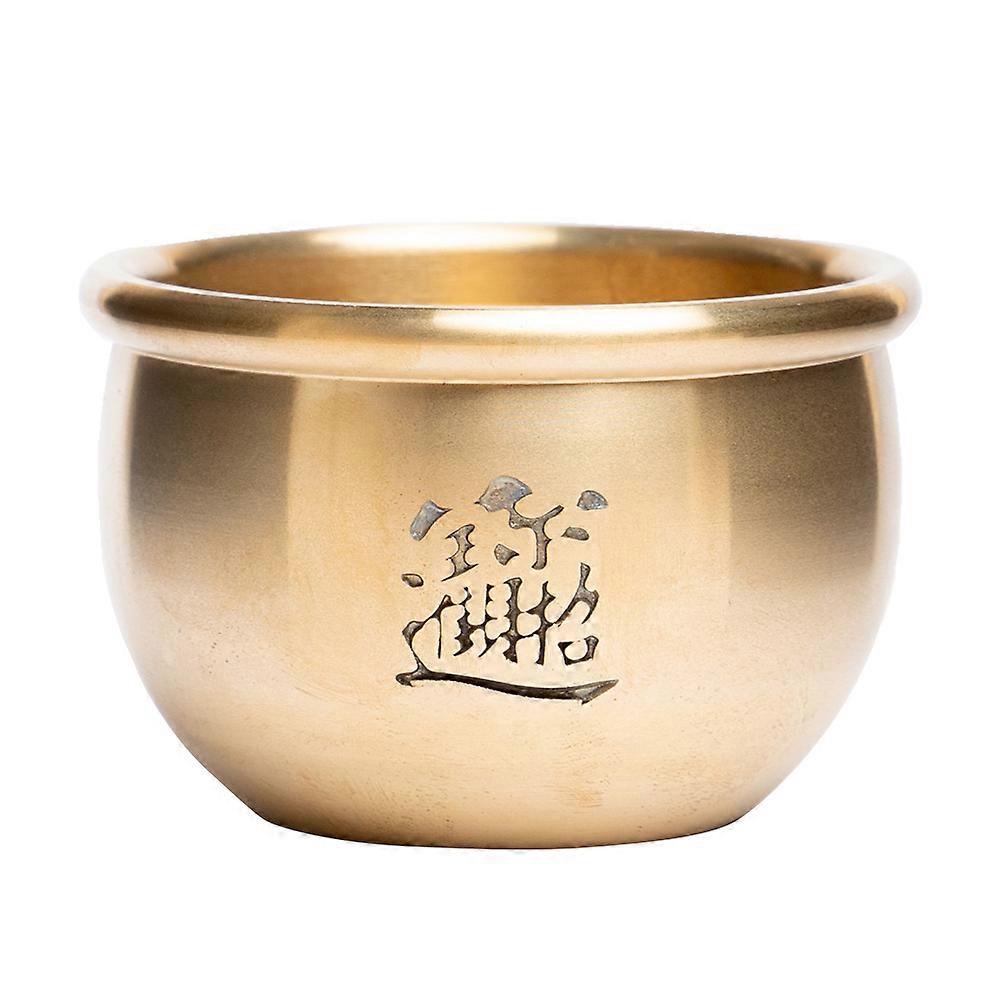 Decorative Ashtray Copper Cornucopia Shape Golden Color Storage and Ash Collection Indoor Use 8x8cm 1Pcs