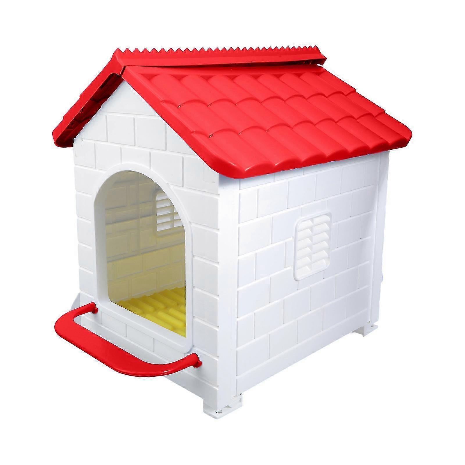 (Red) Large Animal Nesting Box Chicken Coops With Pad For Chickens Ducks Rabbits With Sloped Roof Design For Outdoor Eggs Laying  Red