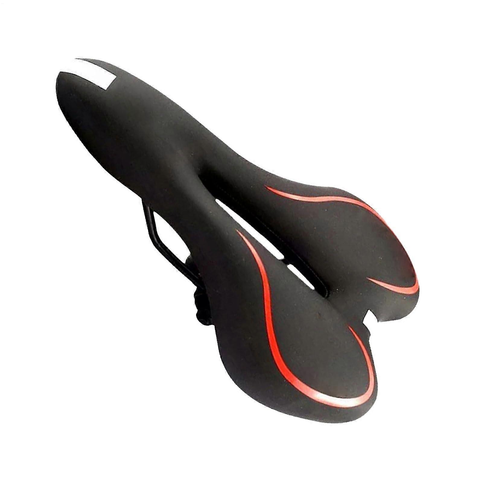 Cushioned Bicycle Saddle For Unisex Red