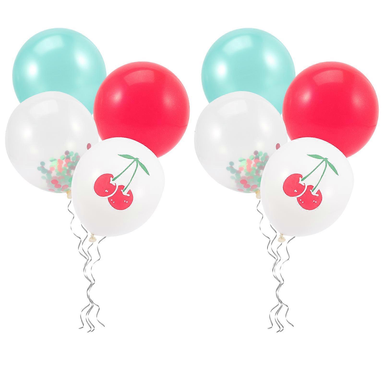 Summer Party Balloons Round Shape Fruit Themed Party Supplies Assorted Color 12 Inches Photo Props 20Pcs
