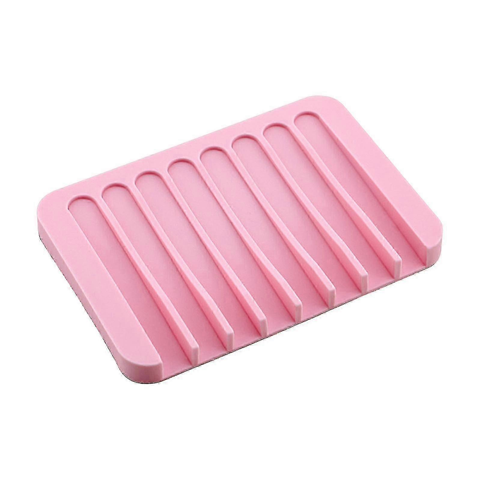 Creative Silicone Comb-Shaped Soap Tray Holder - Pink
