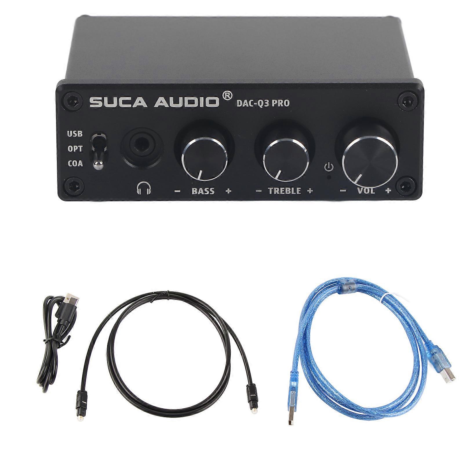 Décodeur o DAC AC Q3 PRO avec amplificateur pour casque 3,5 mm (noir)