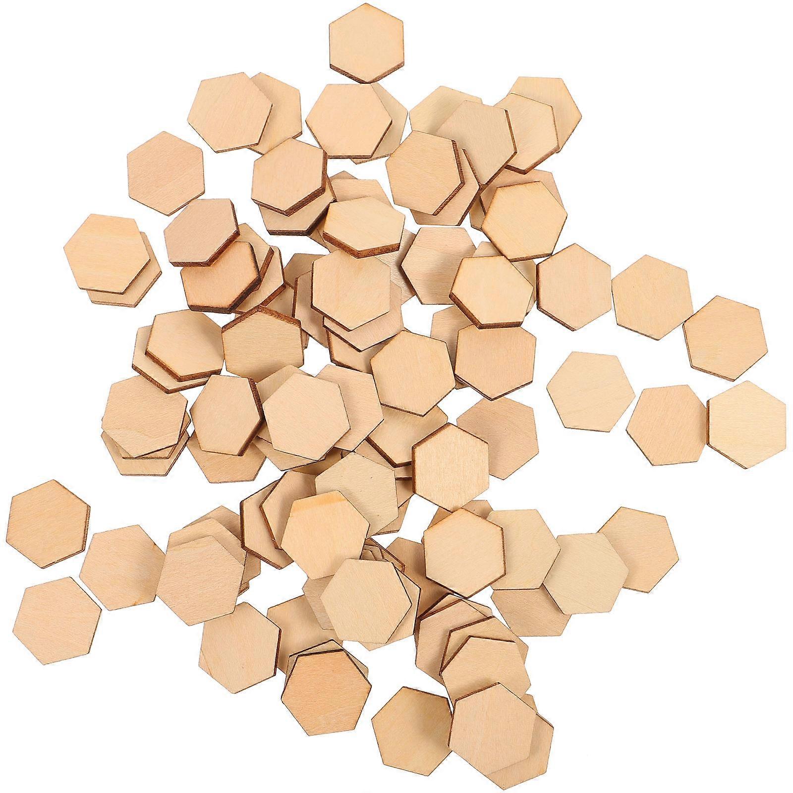 Here's a refined and engaging product description for your **100pc Beech Wooden Hexagonal Ornaments**:
### **100pcs Natural Beech Wood Hexagonal