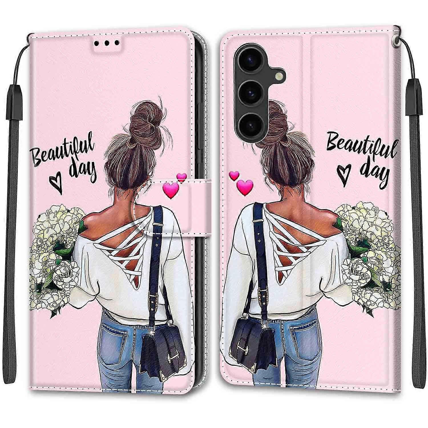 Beautiful Day Butterfly Leather Phone Case For Samsung Galaxy A26 5G A16 A13 5G/A24 4G/A20E A72 5G Book Cover Flip