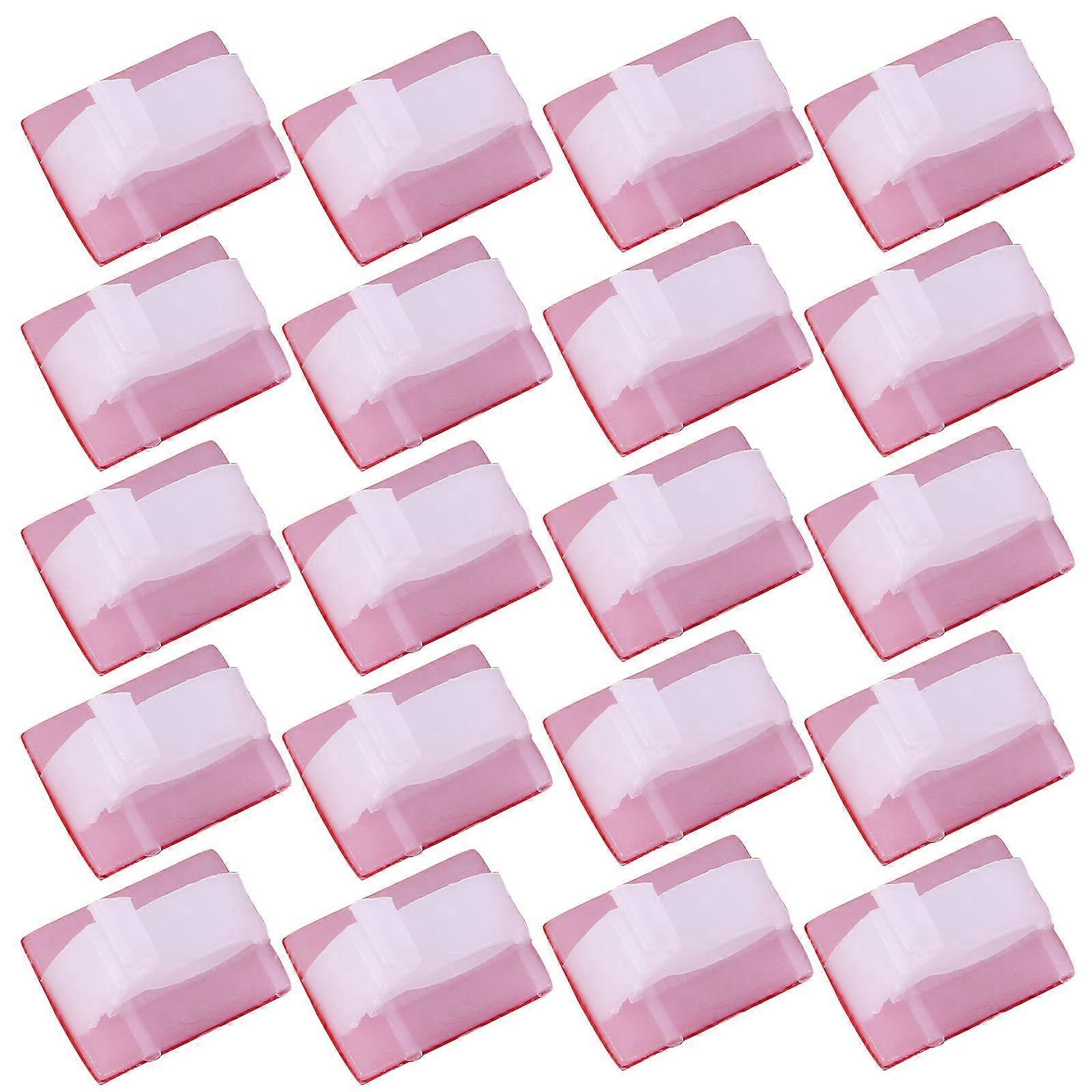 Clips Adhesive Cable Organizer Self-Adhesive Rectangular White 2.2x2x1.5cm Cable Management 100Pack