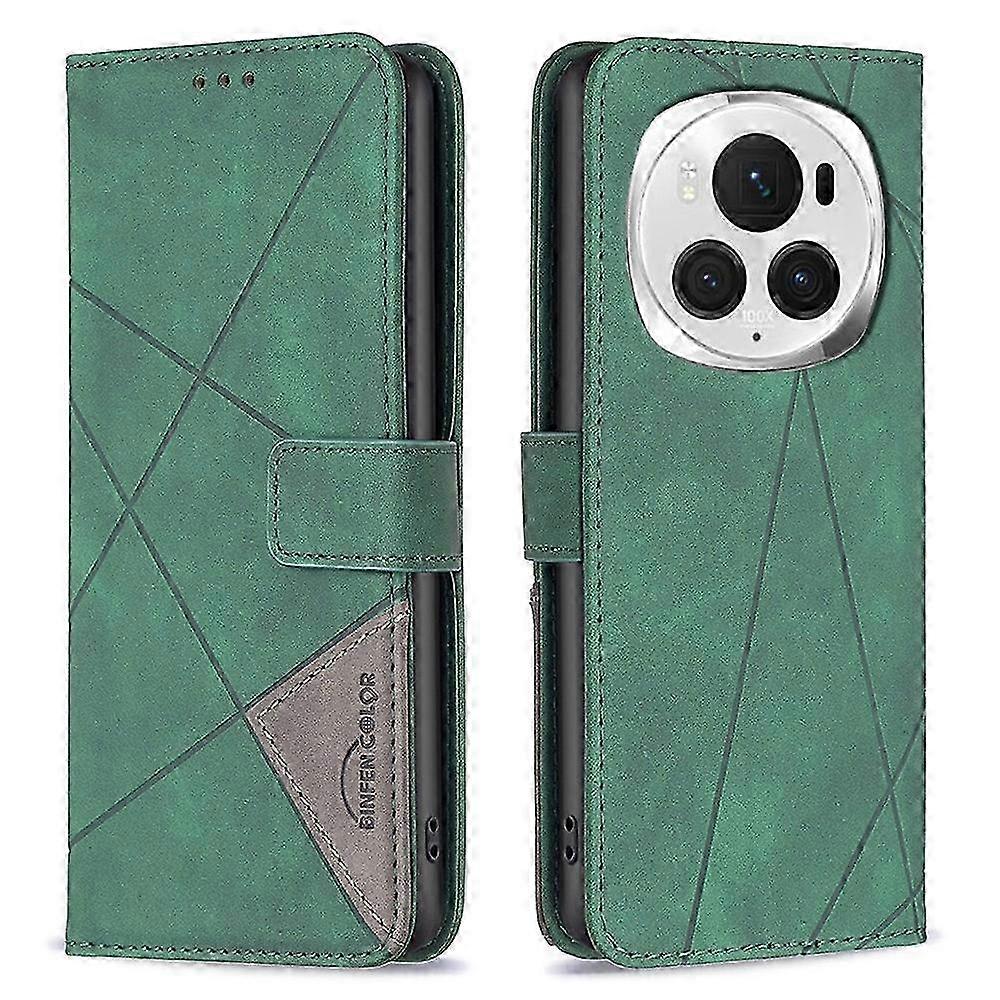 Leather Case Wallet for Magic6 Pro 5G with Geometric Imprint