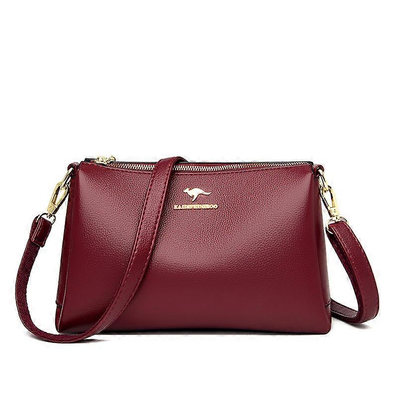 Ladies' crossbody shoulder bag, multi-compartment, small square bag made of PU material
