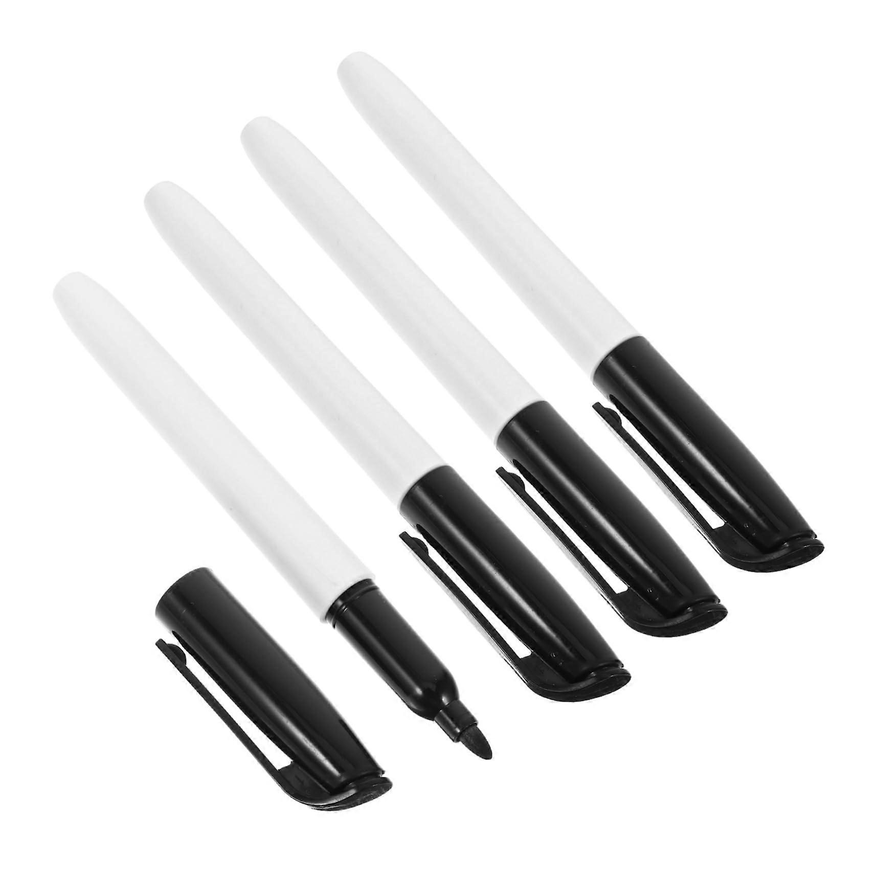4 Pack Erasable Whiteboard Markers with Broad Tip, Water-Based Ink for Classroom, Easy Wipe Off, Clear Writing