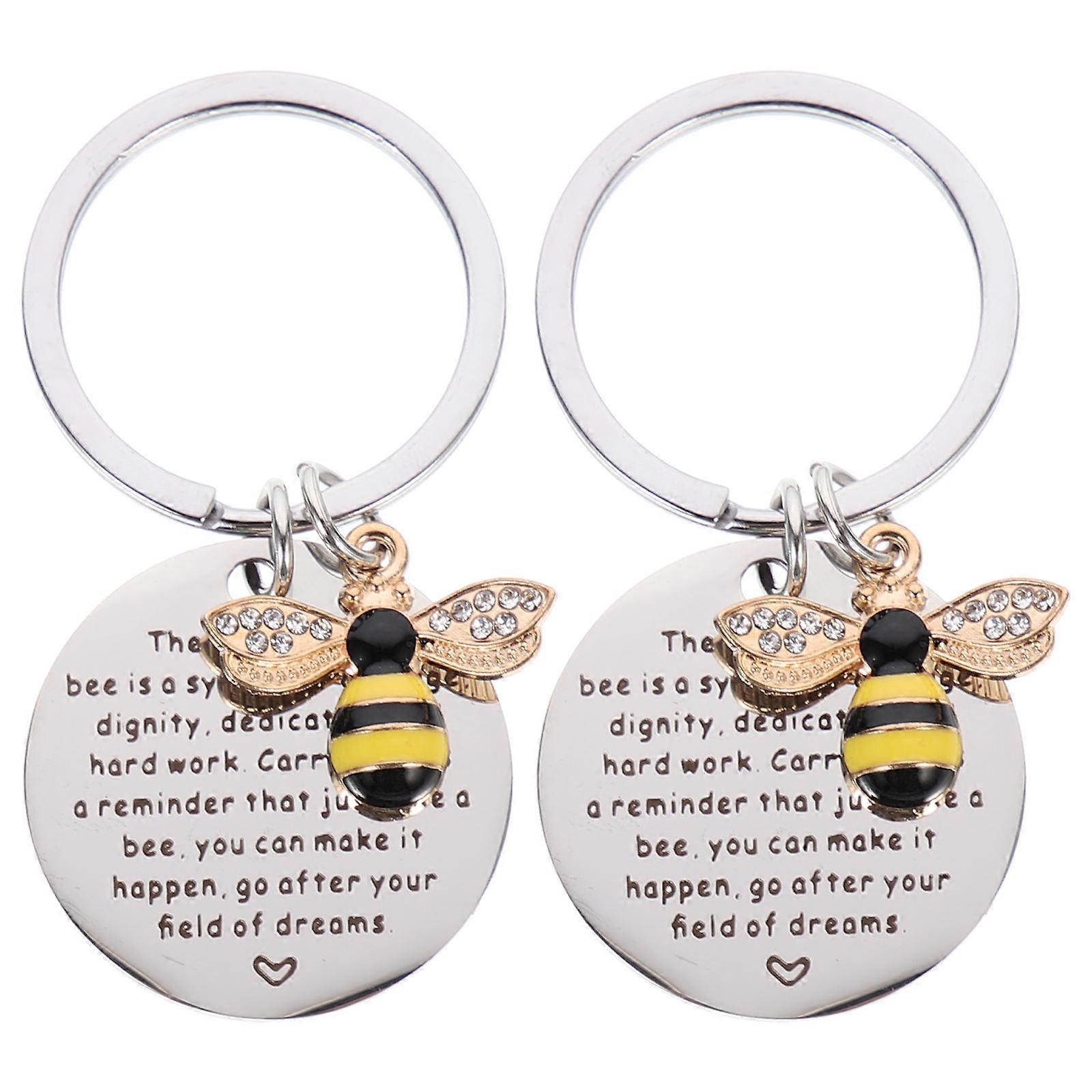 Teacher Keyring Stainless Steel Keychains Daily Use 2Pcs