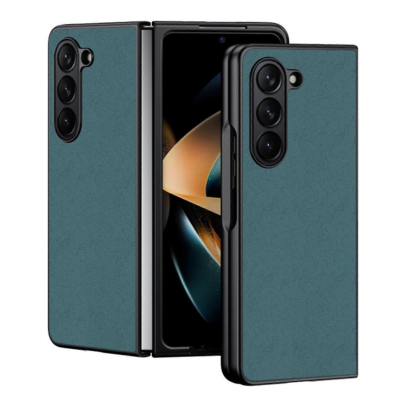 جراب من ألياف الكربون لجهاز Samsung Galaxy Z Fold 5 ، غطاء واقي من الجلد النحيف ، غطاء واقي مضاد للصدمات مضاد للخدش