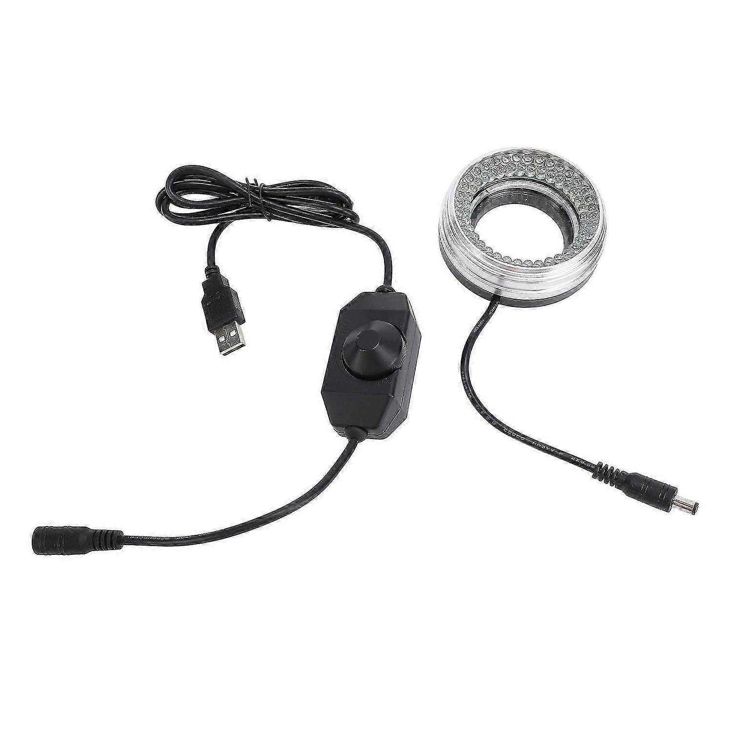 Microscope LED Circle Light White 6500K 72 Beads Adjustable Brightness Microscope Light Source Lamp for Stereo Microscope