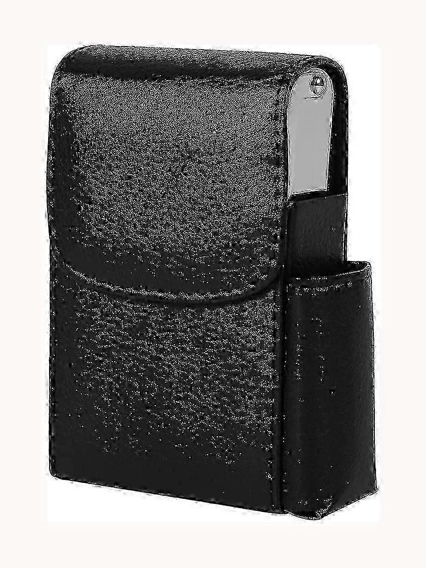 Leather Cigarette Case With Lighter Holder