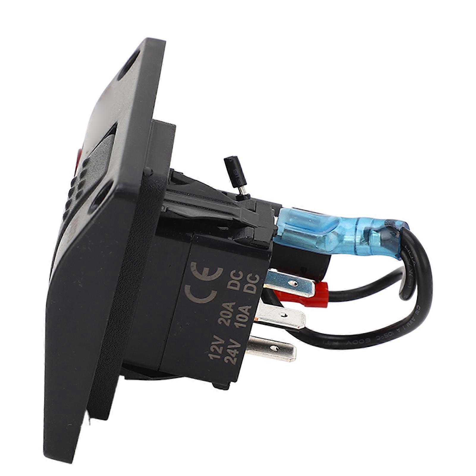 3 Way Bilge Pump Switch Panel Man Off Auto Bilge Pump Float Switch with LED Light for Ships and Yachts DC12V