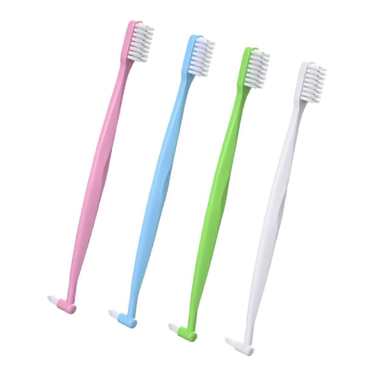 Dual-Sided Ergonomic Interdental Brushes for Effective Oral Care, Travel-Friendly, Set of 4 Dental Cleaners for Tooth Gaps