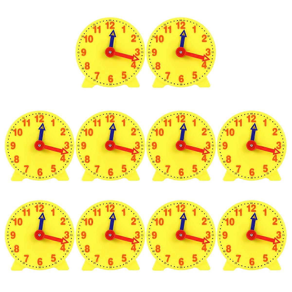 4 Inch Student Learning Clock Time Model Gear Clock 12/24 Hour
