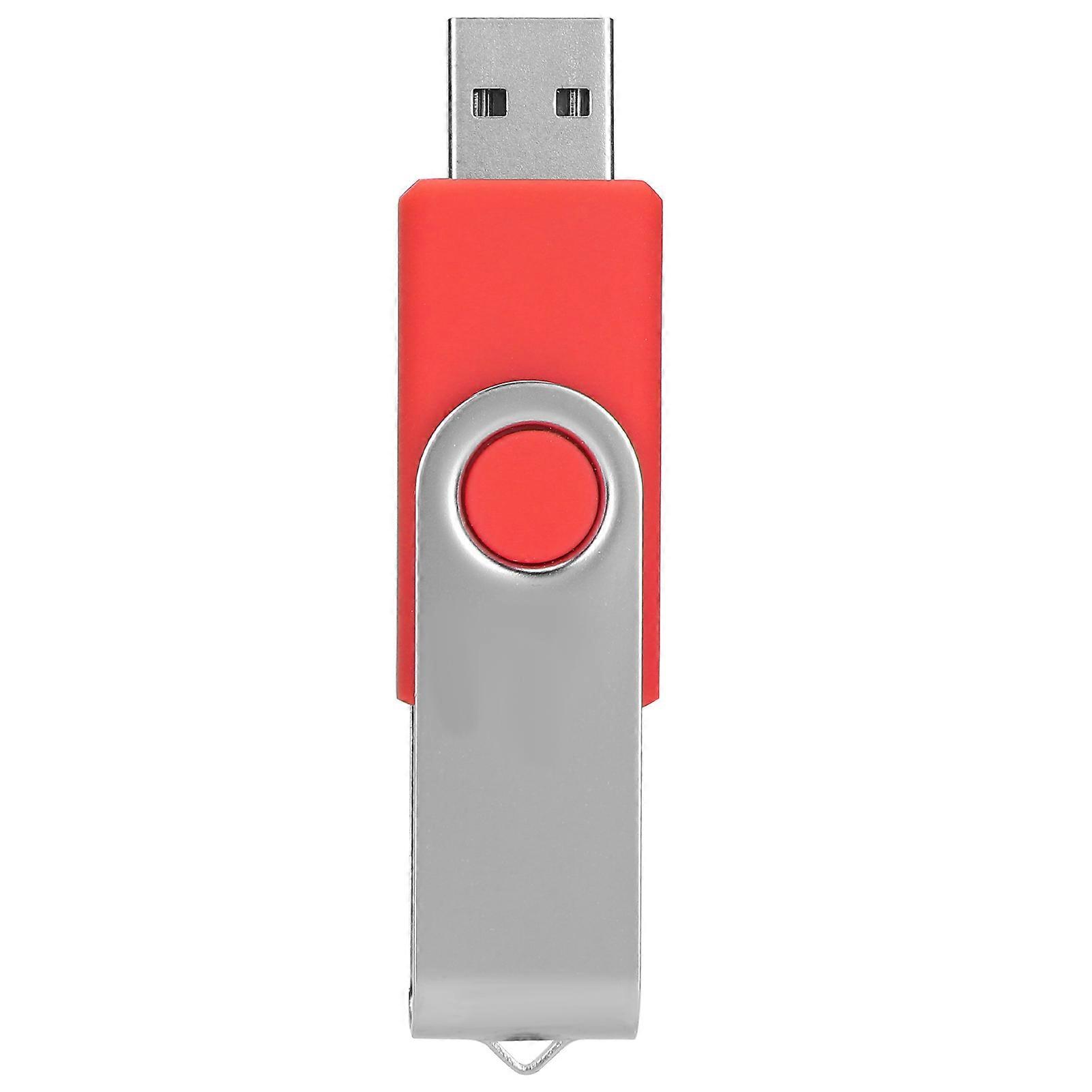 USB Flash Drive Candy Red Rotatable Portable Storage Memory Stick for PC Tablet