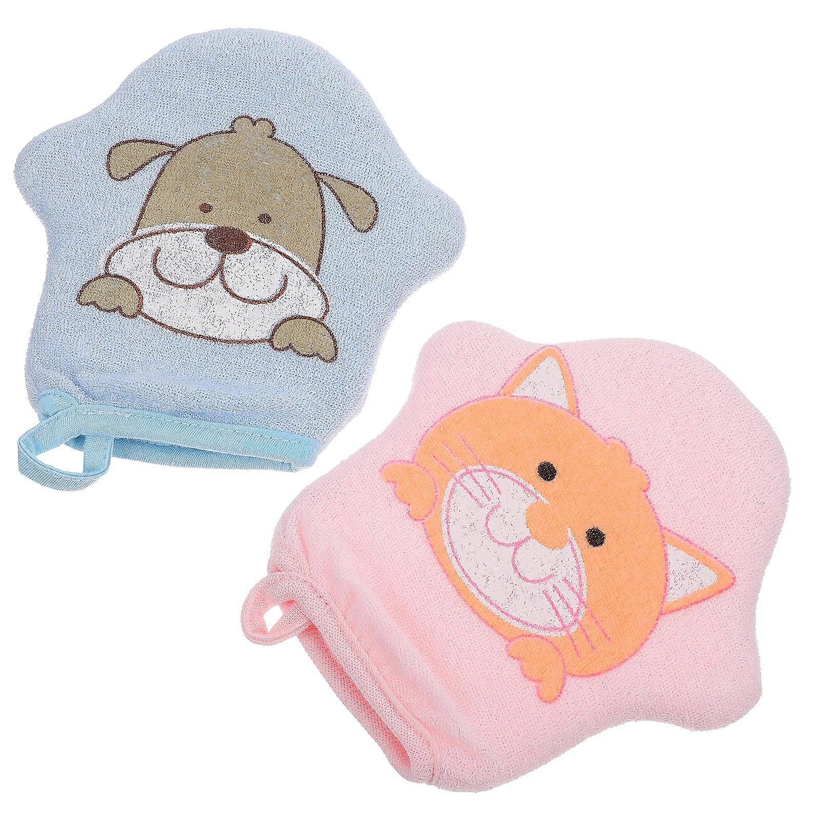 Cartoon Soft Bath Sponges Comfortable Shower Mitts Deep Cleaning Body Scrubbing Towels for Newborns