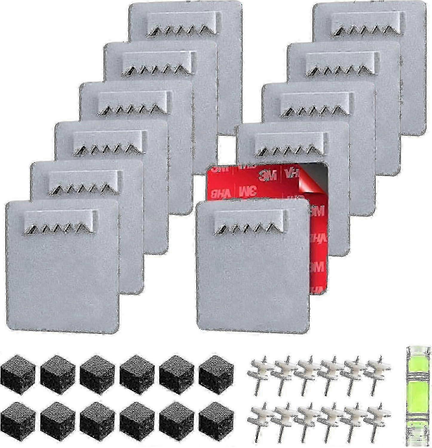 12 Adet Yapışkanlı Resim Askıları Delme Yok Yapışkanlı Resim Askıları Fotoğraf Ve Ayna Tutucular Asılı Aynalar Veya Pictur İçin Yapışkanlı Resim Askısı