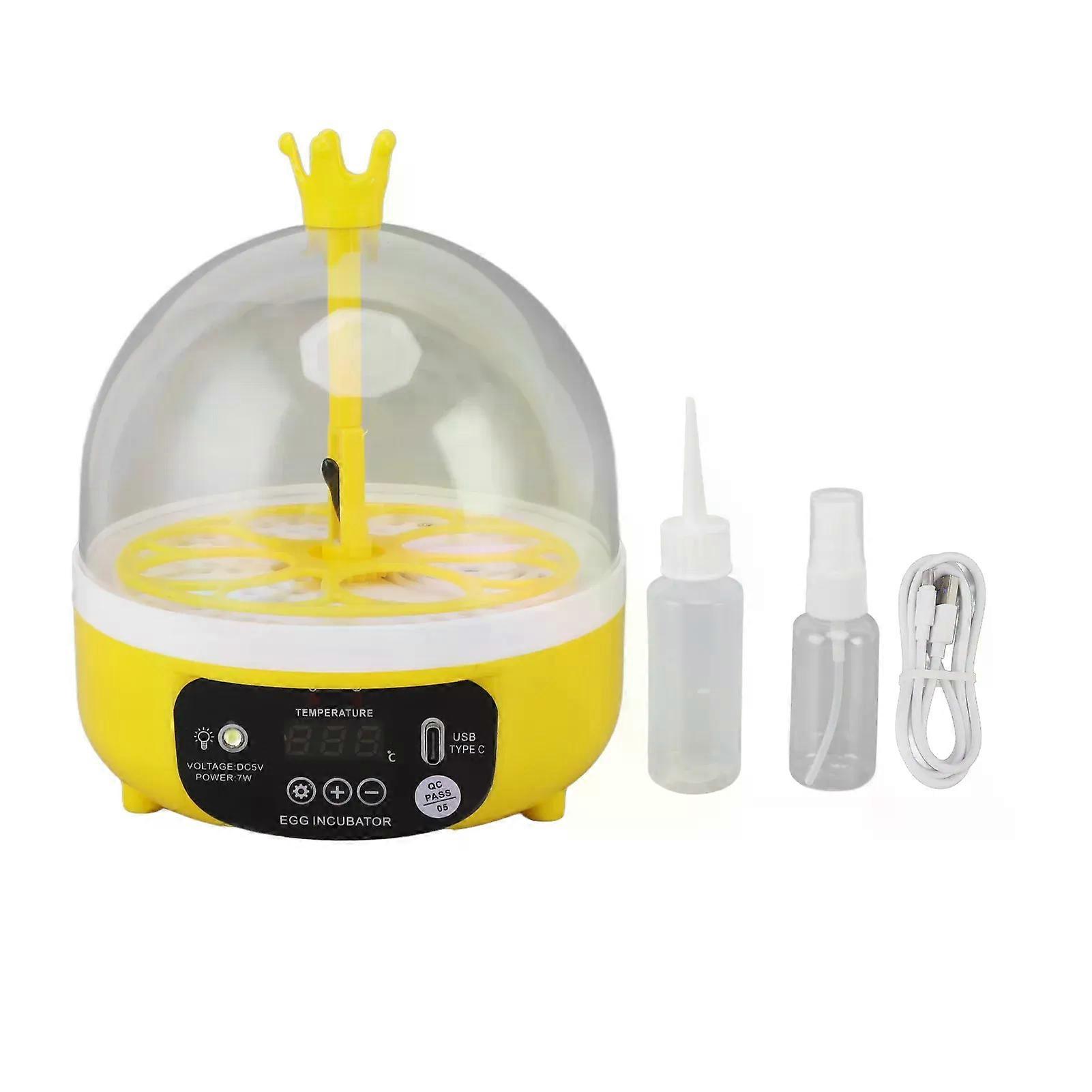 Office Mini Egg Incubator for Home Automatic Temperature Humidity Control 4 Eggs Candler Poultry Hatching Machine for Chickens Ducks Pi