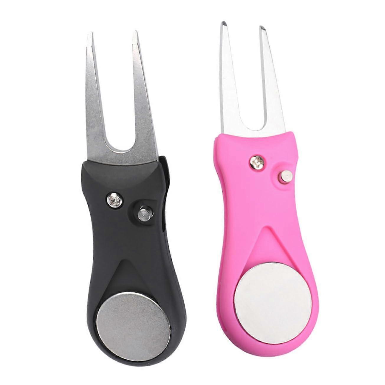 Golf Divot Fork Professional Ball Marker Portable Golf Tool