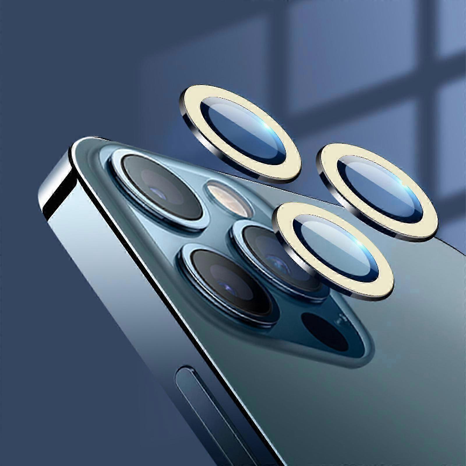 Luminous Camera Lens Protector Compatible For Iphone 15 Pro Max/iphone 15 Pro, Clear Tempered Glass Anti-scratch Metal Cover