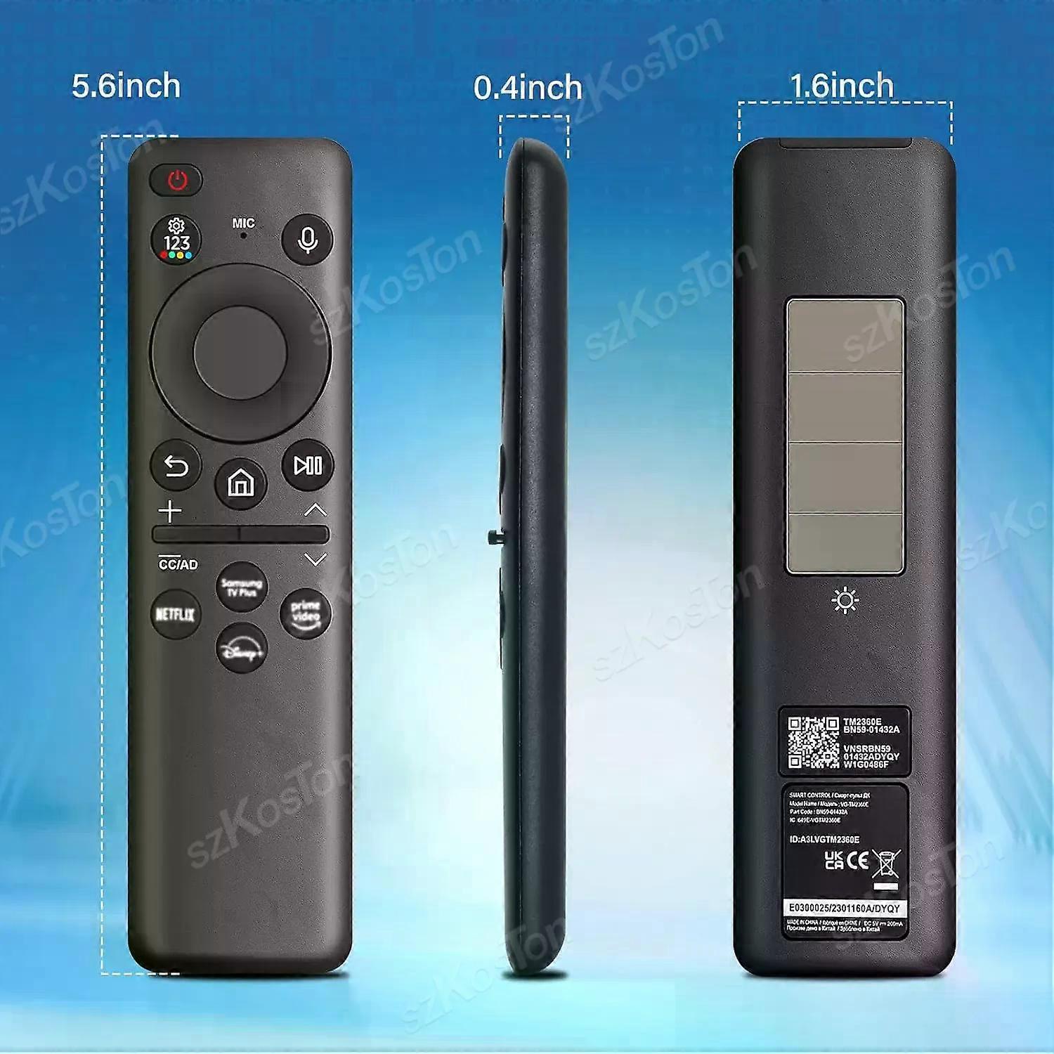 for Samsung TV Remote BN59-01432A Solar Charging Voice Remote Smart TV Replacement Controllor for 2023 Model Neo QLED HDR