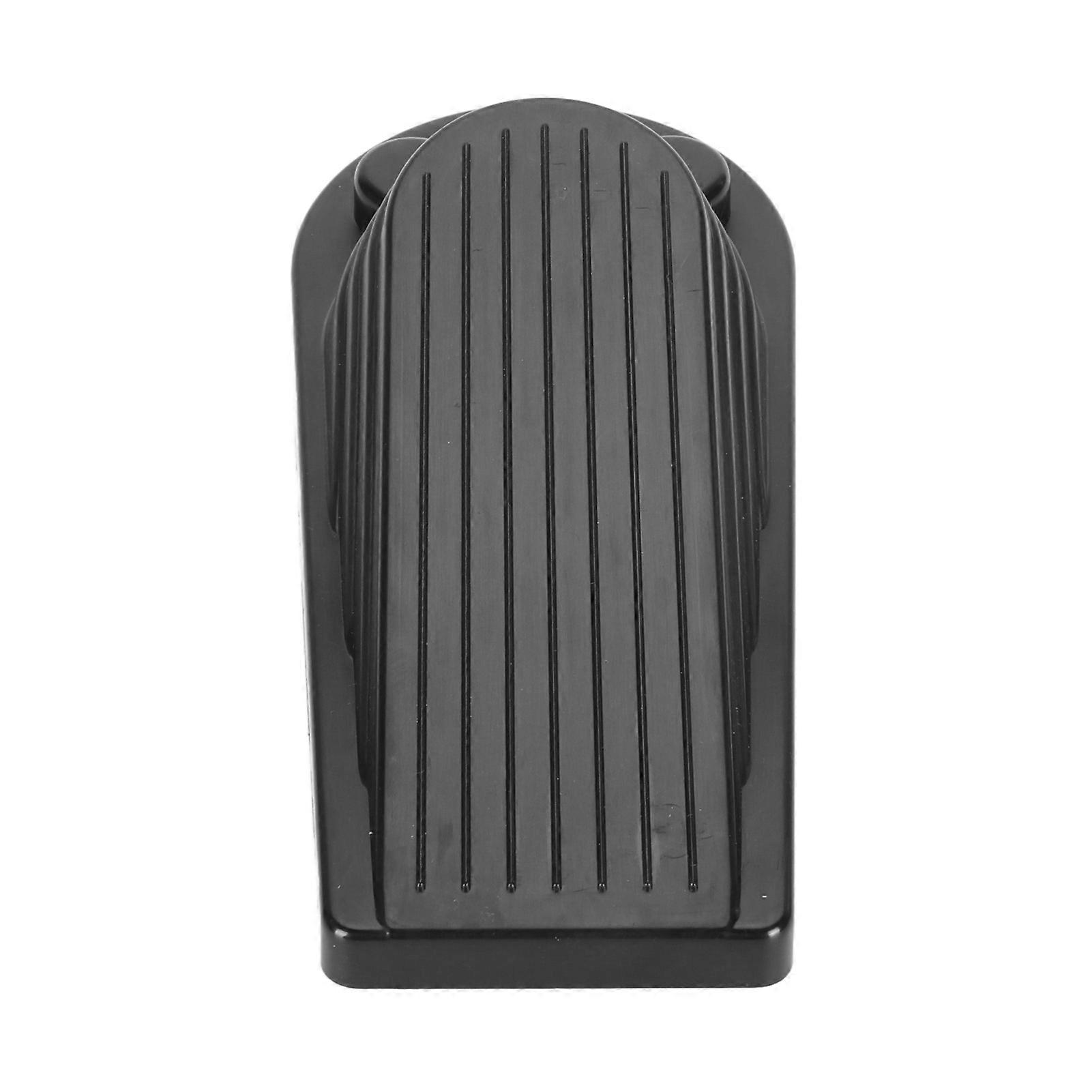 2 Sets Door Stoppers Prevent Collision Minimalist Black Heavy Duty Stackable Door Stops with Base for Bottom of Door Vertical Stripe Shell