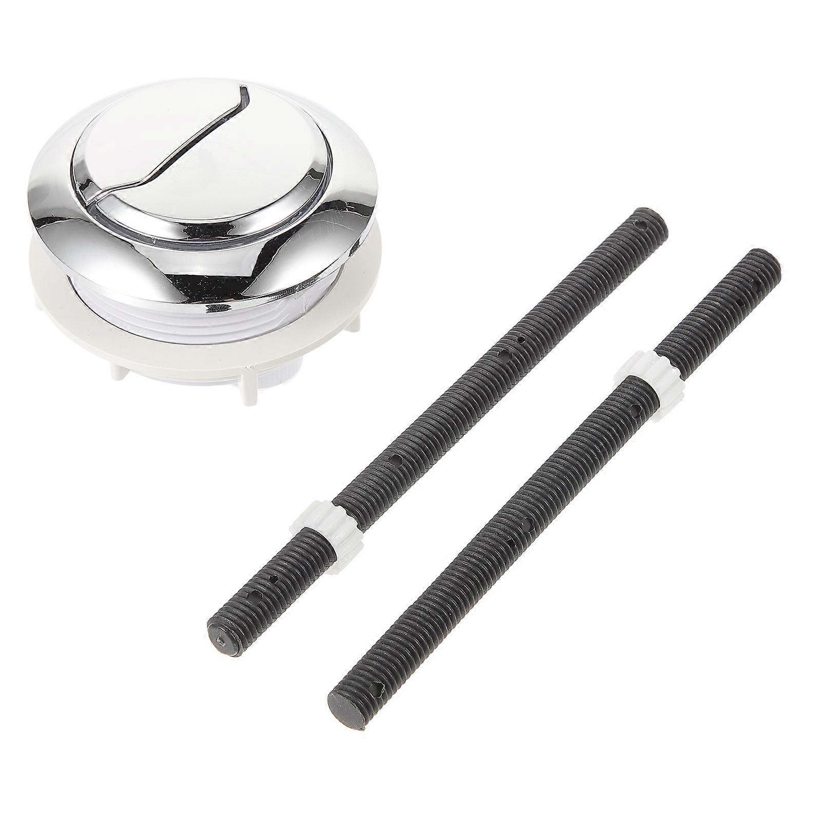 Push Toilet Button ABS Material Professional Design Daily Use 1Set