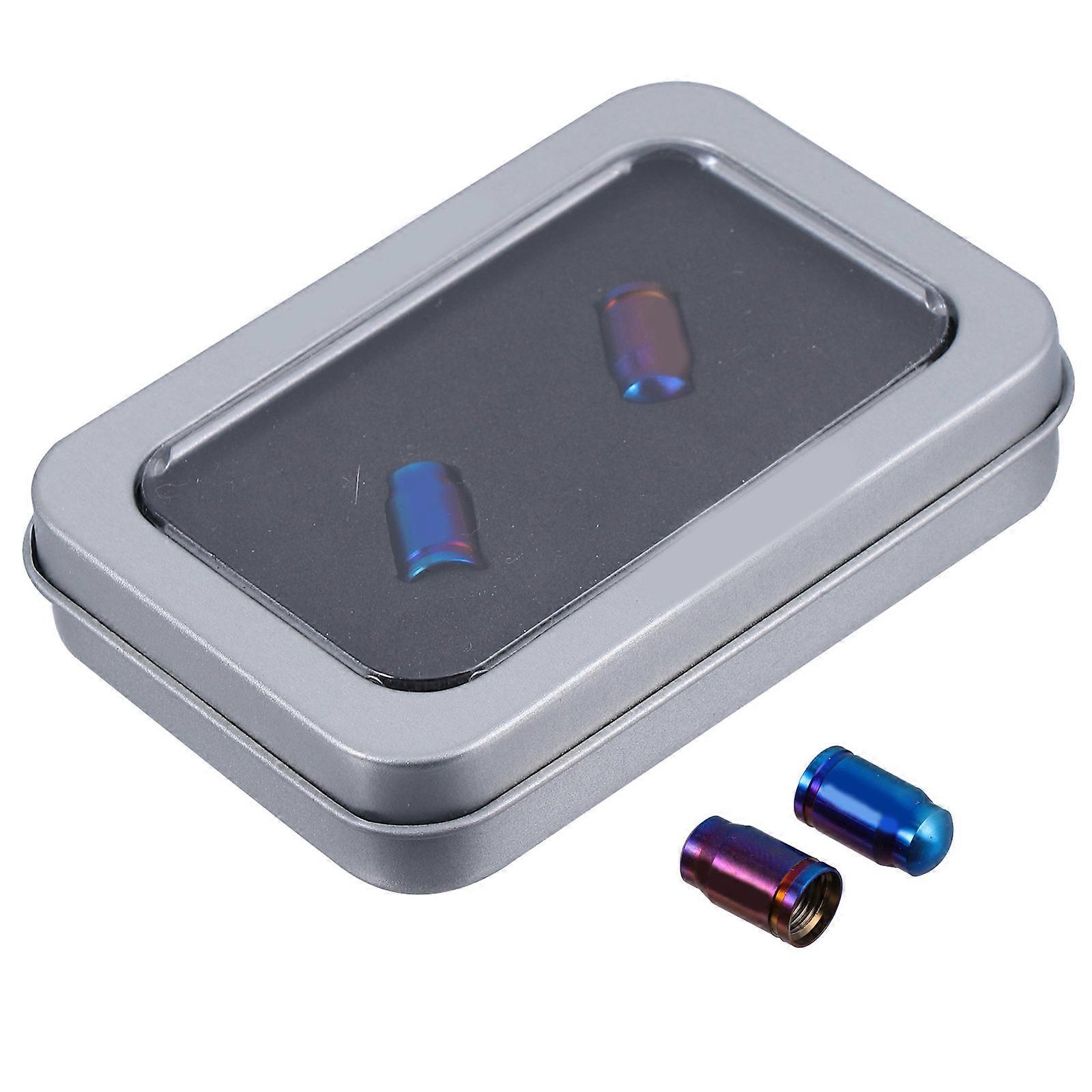 Titanium Alloy Bike Tire Cap for Nozzle Protection Durable and for Bike Use 2 Pcs
