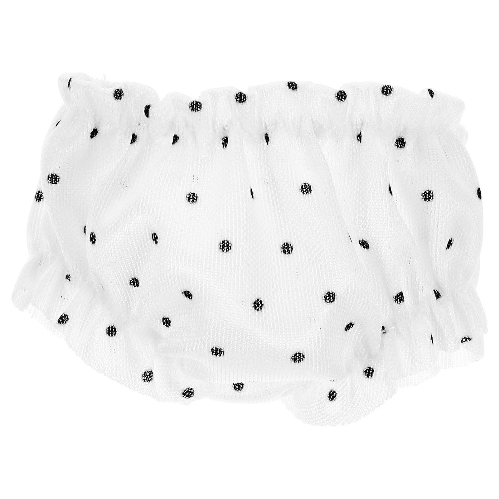 Mini Clothes For Bear Stuffed Bear Underwear White With Black Dots 2.55X1.77X0.20in 1Set